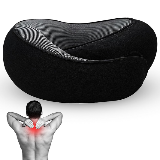 Airplane Travel Neck Pillow, Memory Foam Airplane Travel Pillow, 360 Degree Comfort and Breathability, Washable Modal Cover.Travel Neck Pillow for Airplane, Neck Pillow Airplane (Black)